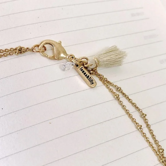 Lonna and Lilly Gold-tone Pavé and Stone Feather Pendant Necklace - Picture 6 of 8